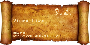 Vimmer Libor névjegykártya